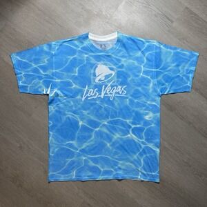 Official Taco Bell Aquatic Water Las Vegas All Over Print Tee Shirt Men's Sz L